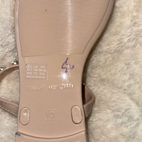 EUC Stuart Weitzman Goldie Embellished Sandals, Size 10 - Picture 7 of 12